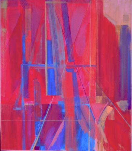 Red Painting - Inside, Outside, 60" x 54", oil on canvas, 1979, private collection.